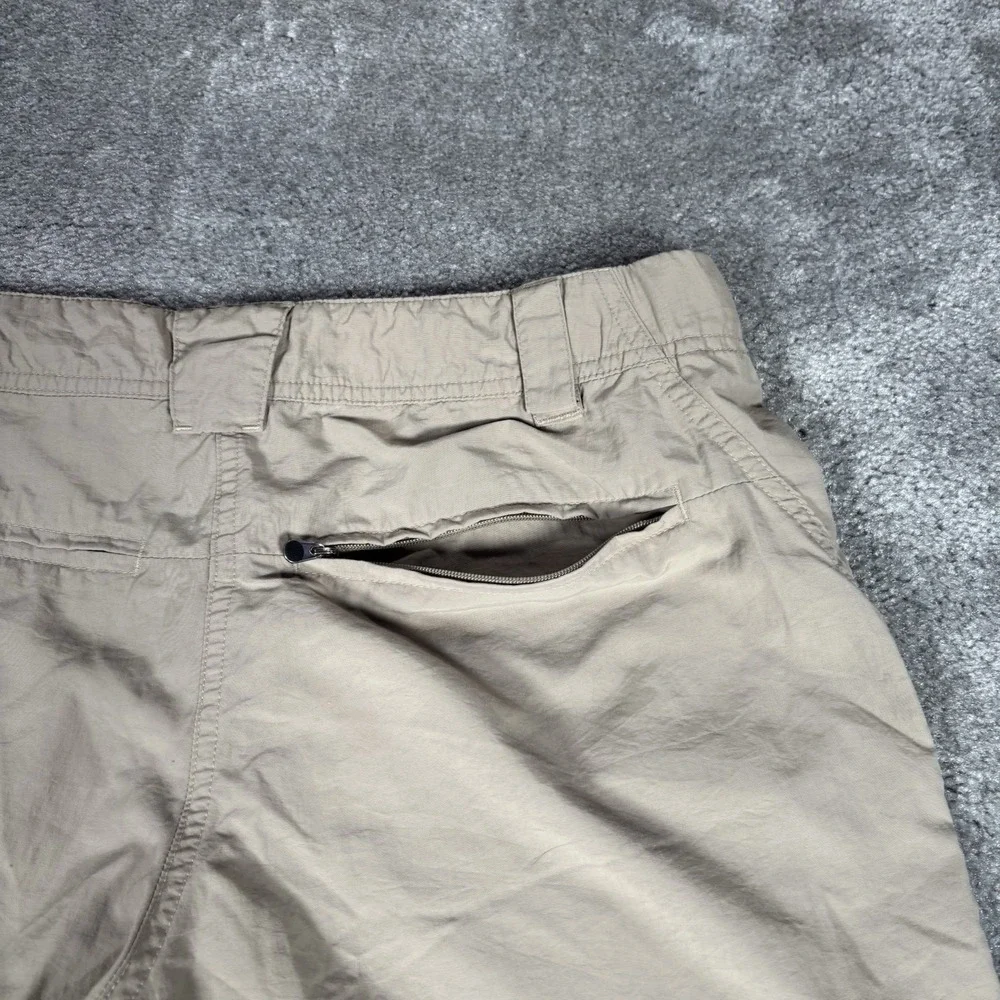 LL Bean Cargo‎ Shorts Womens 10 Beige Nylon Utility Hiking Outdoors Fishing
